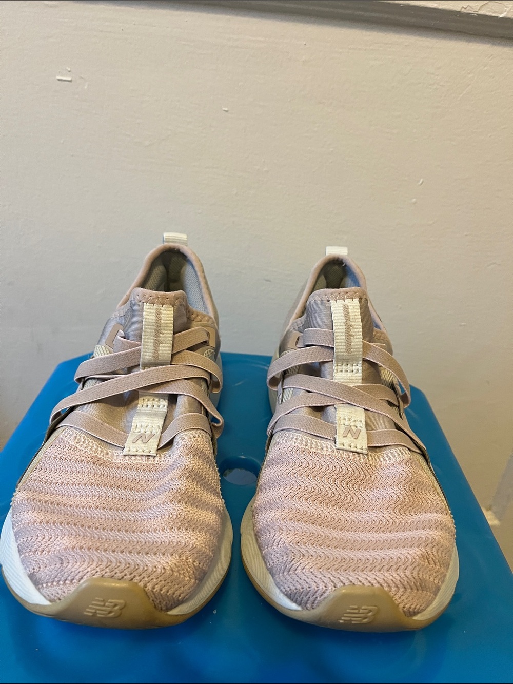 New Balance Women's Light Pink Slip-On Knit Sneakers